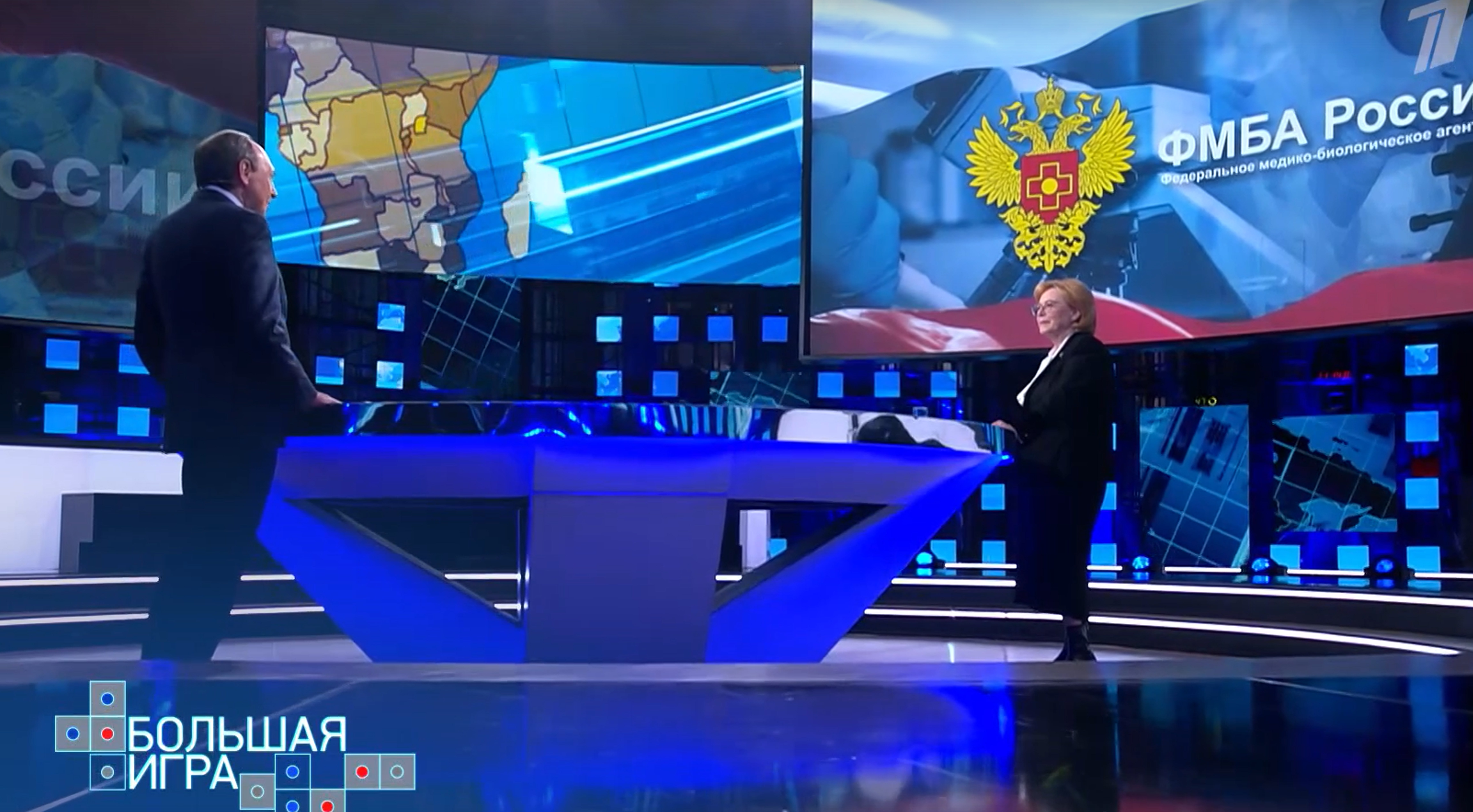  Интервью руководителя ФМБА России Вероники Скворцовой для Первого канала