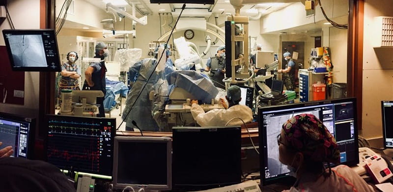 Операция по установке окклюдера в ушко левого предсердия